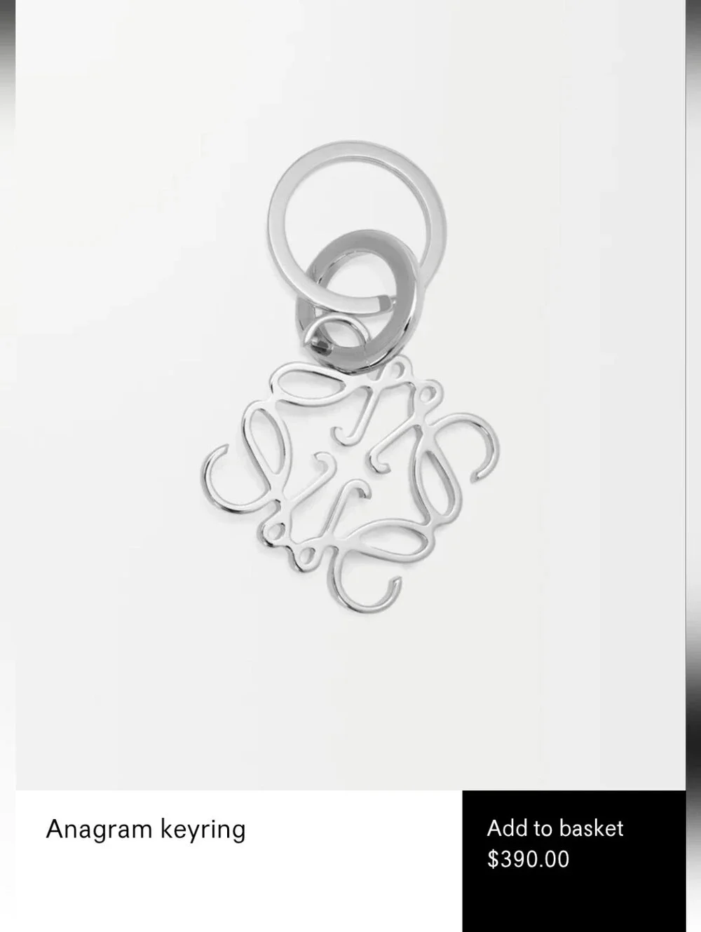 Loewe Anagram keyring Keychain Charm LIKE NEW!
